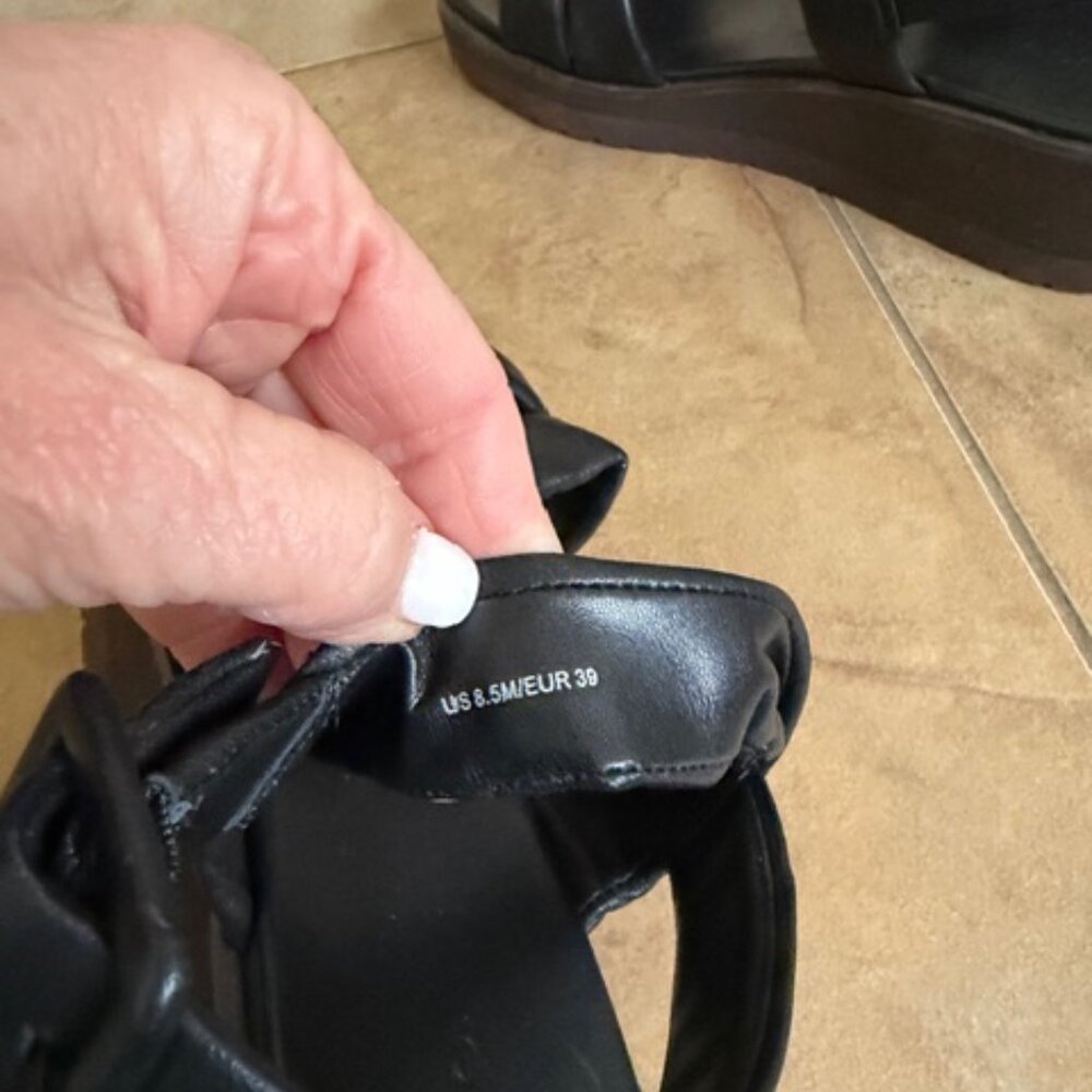 VINCE Skylar leather platform sandals 8.5 $295 NEW - Picture 6 of 7